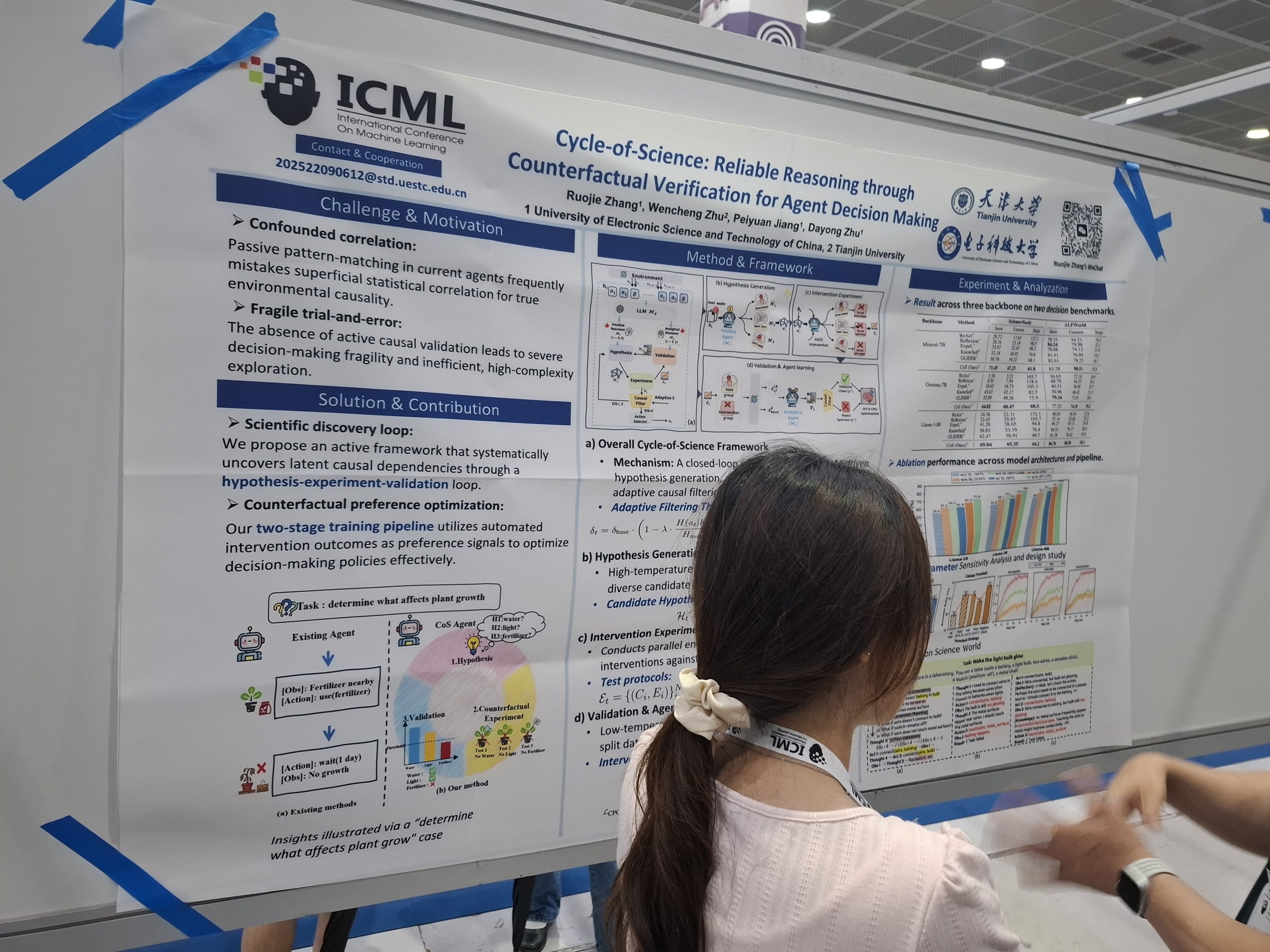 Cycle-of-Science: Reliable Reasoning through Counterfactual Verification for Agent Decision Making