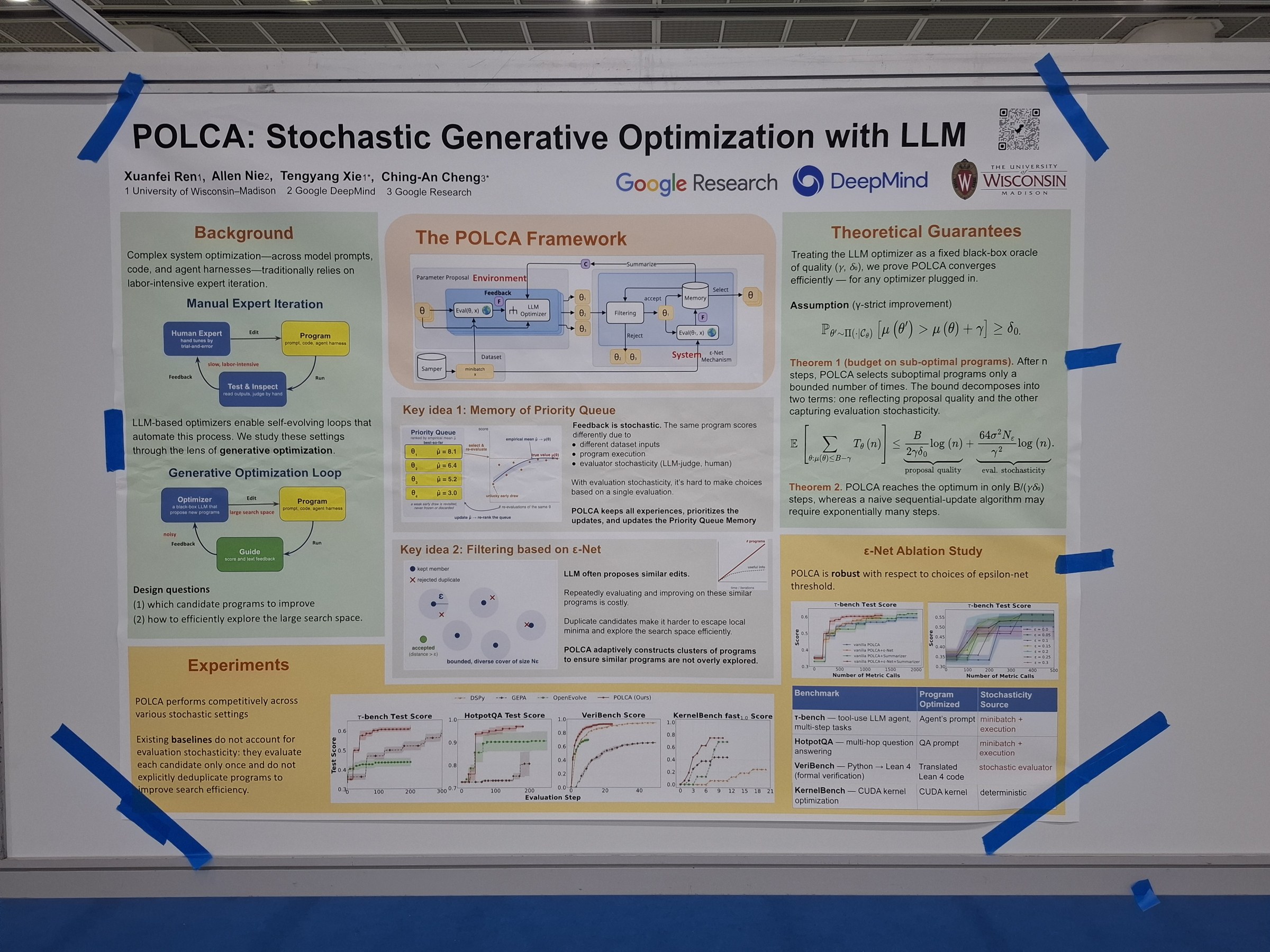 POLCA: Stochastic Generative Optimization with LLM